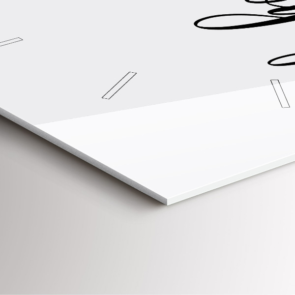 Zegar na ścianę kwadratowy Napis Bon voyage