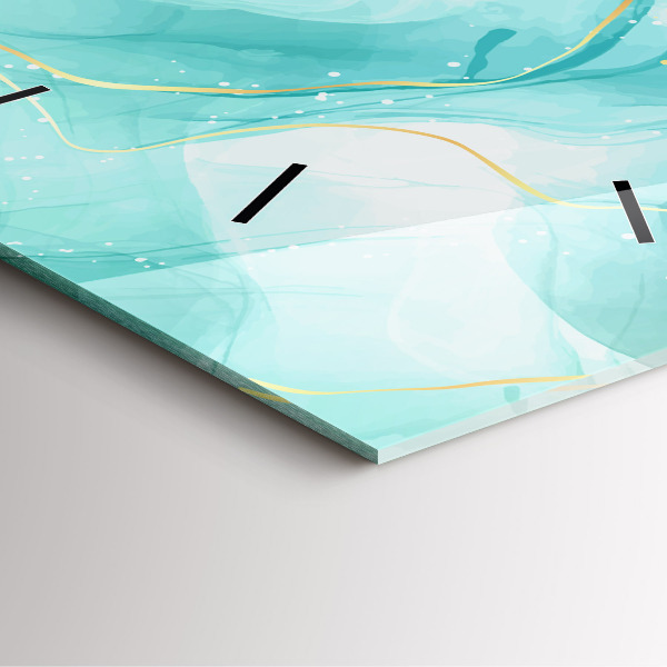 Zegar na ścianę kwadratowy Abstrakcja marmur