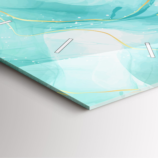 Zegar na ścianę kwadratowy Abstrakcja marmur