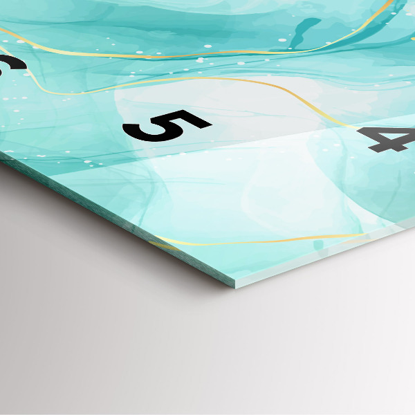 Zegar na ścianę kwadratowy Abstrakcja marmur