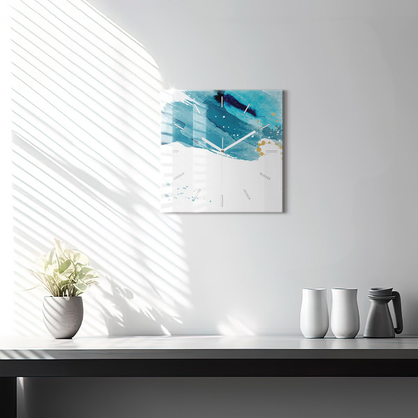 Zegar na ścianę kwadratowy Pociągnięcia pędzla