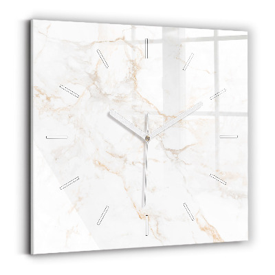Zegar na ścianę kwadratowy Elegancki marmur