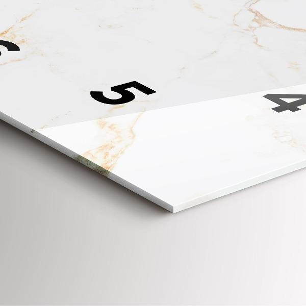 Zegar na ścianę kwadratowy Elegancki marmur