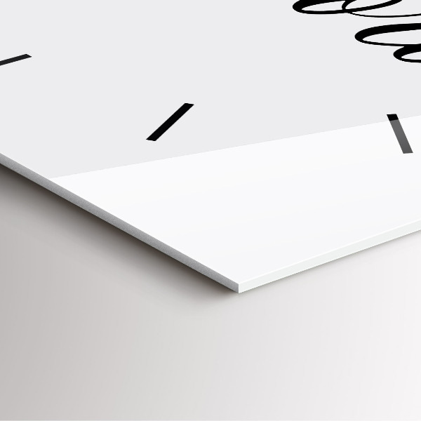 Zegar na ścianę kwadratowy Napis Memories