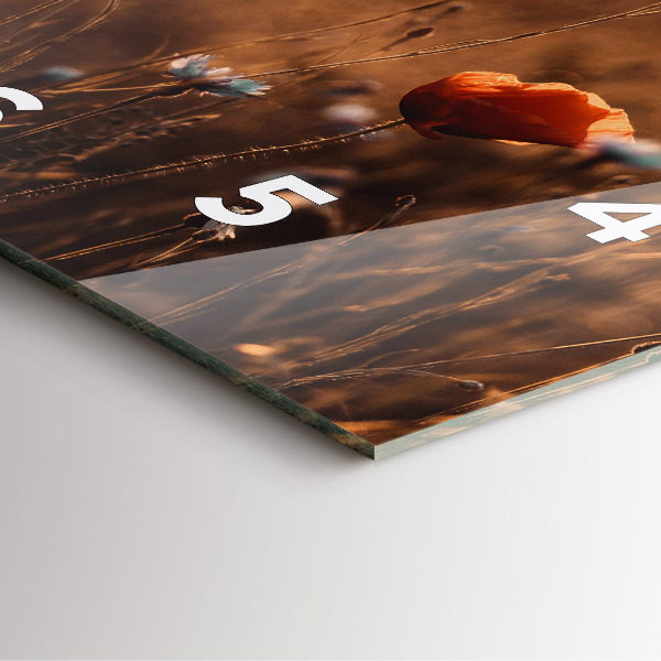 Zegar na ścianę kwadratowy Pole wschód słońca