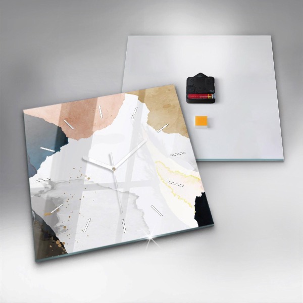 Zegar na ścianę kwadratowy Plamy abstrakcja