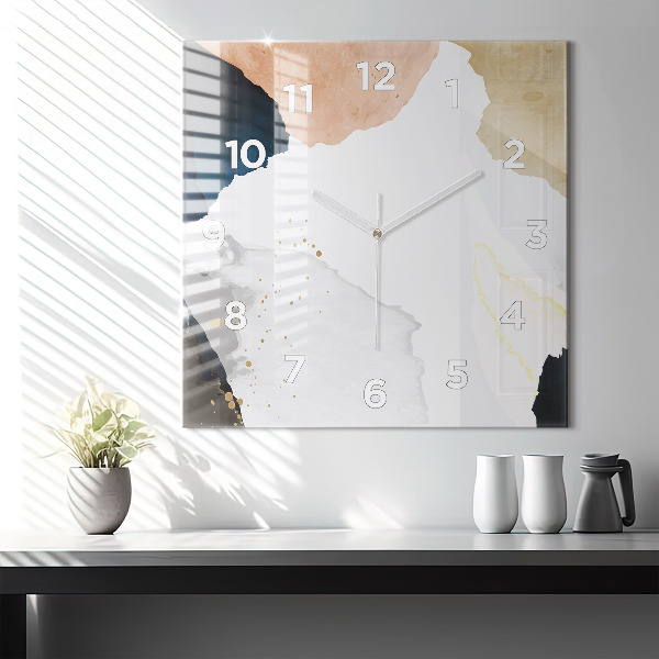 Zegar na ścianę kwadratowy Plamy abstrakcja