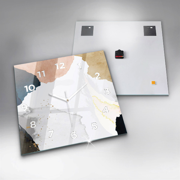 Zegar na ścianę kwadratowy Plamy abstrakcja