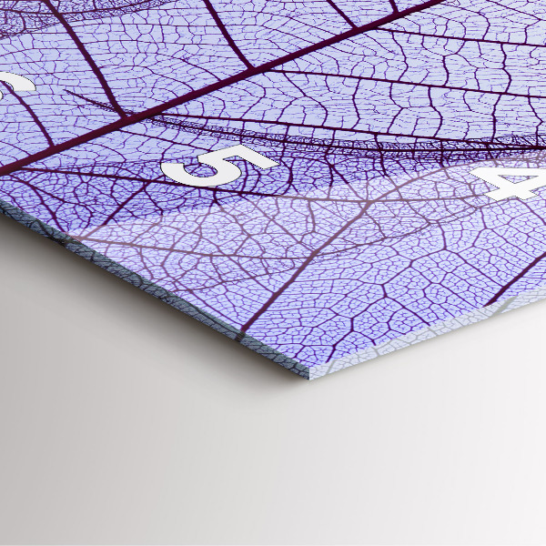 Zegar na ścianę kwadratowy Liście – natura