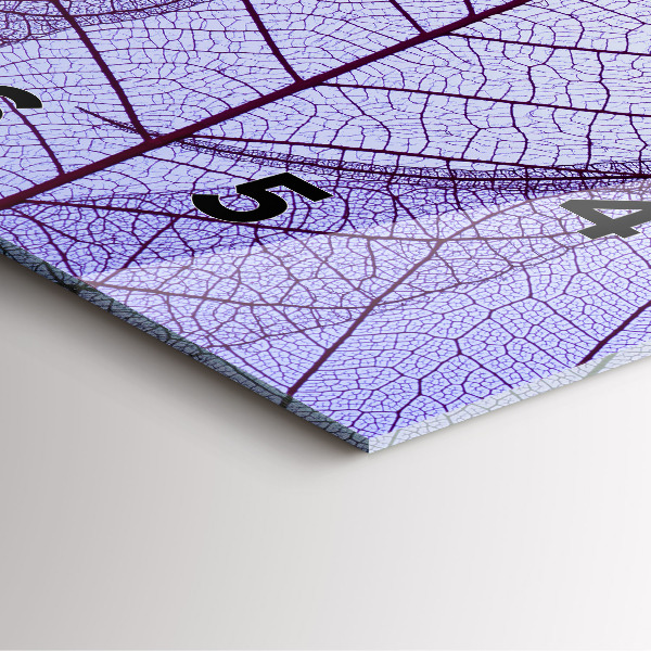 Zegar na ścianę kwadratowy Liście – natura