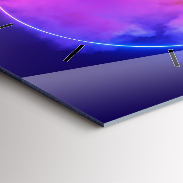 Zegar na ścianę kwadratowy 3D dym abstrakcja