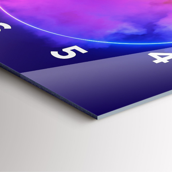 Zegar na ścianę kwadratowy 3D dym abstrakcja