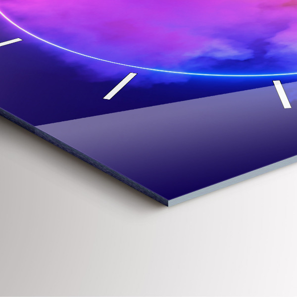 Zegar na ścianę kwadratowy 3D dym abstrakcja