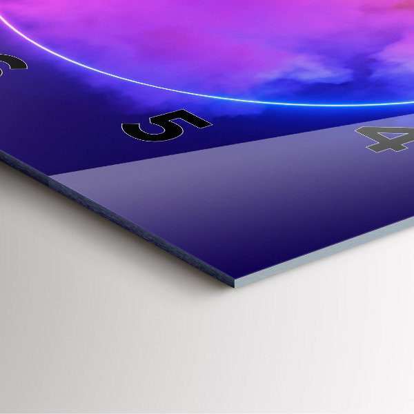 Zegar na ścianę kwadratowy 3D dym abstrakcja