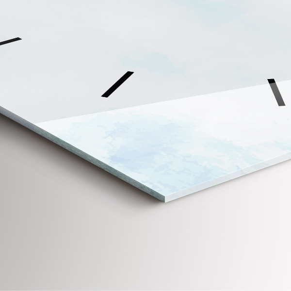 Zegar na ścianę kwadratowy Szkic roślin