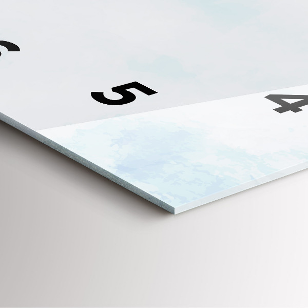 Zegar na ścianę kwadratowy Szkic roślin