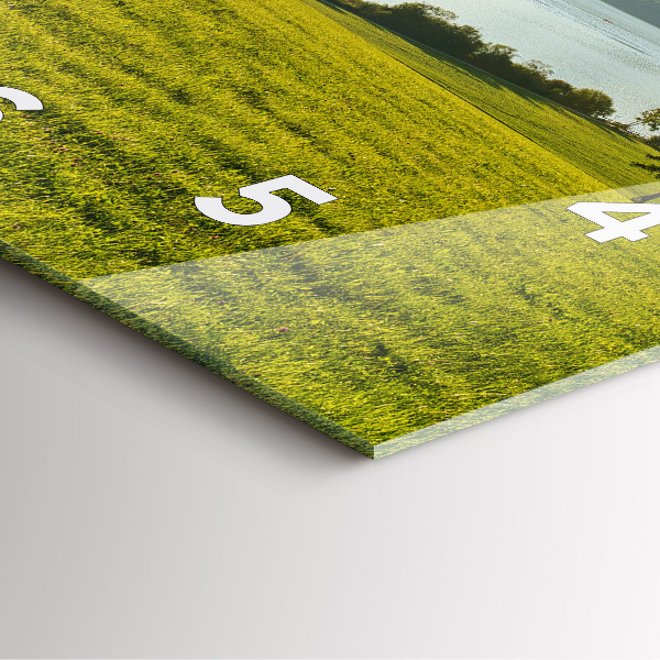 Zegar na ścianę kwadratowy Góry i pole