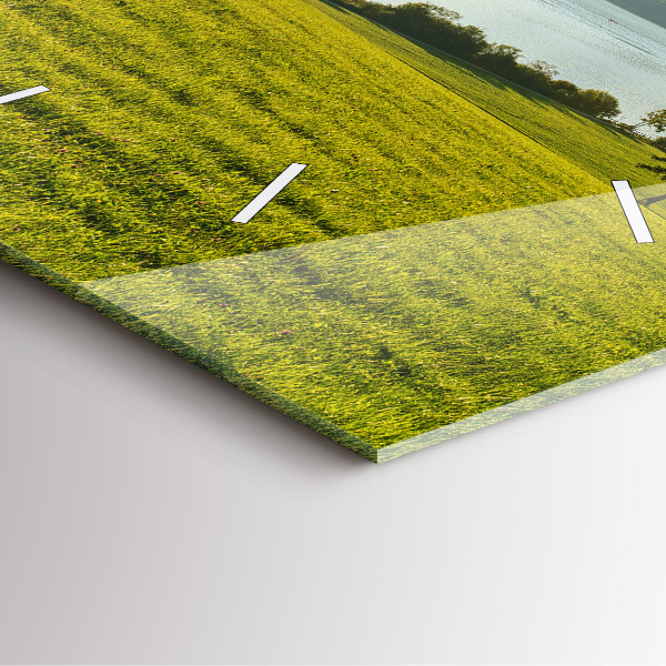 Zegar na ścianę kwadratowy Góry i pole