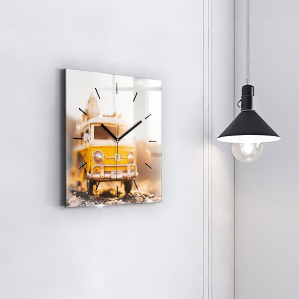 Zegar na ścianę kwadratowy Auto na wakacjach