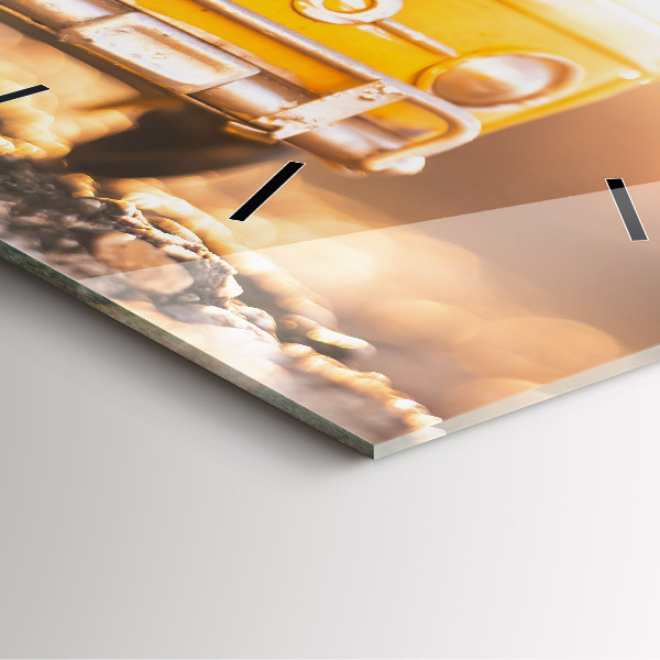 Zegar na ścianę kwadratowy Auto na wakacjach