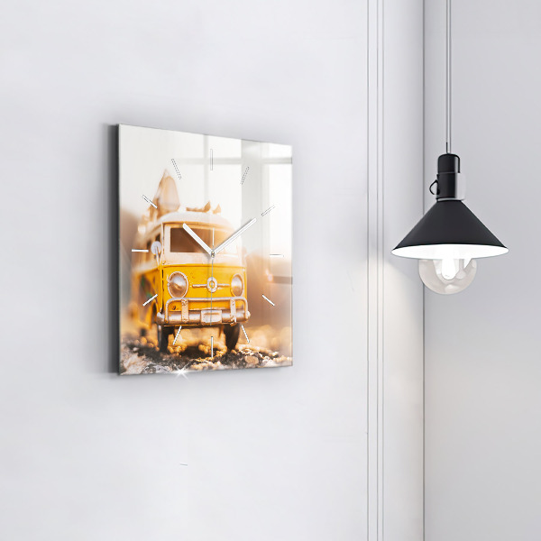 Zegar na ścianę kwadratowy Auto na wakacjach