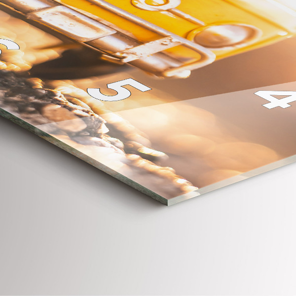 Zegar na ścianę kwadratowy Auto na wakacjach