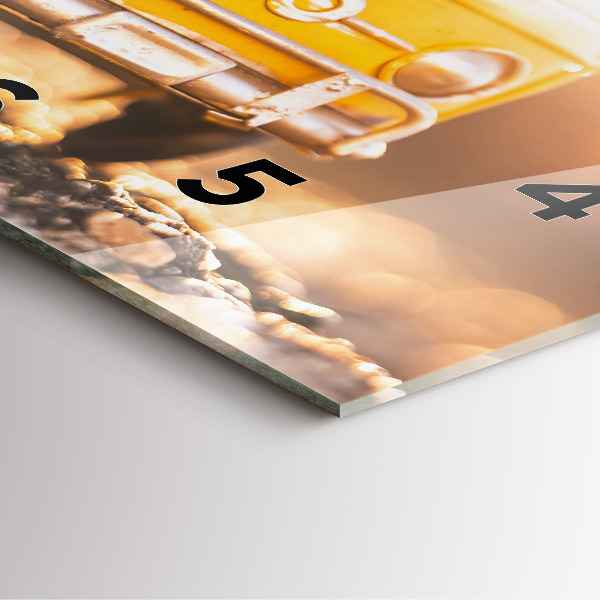 Zegar na ścianę kwadratowy Auto na wakacjach