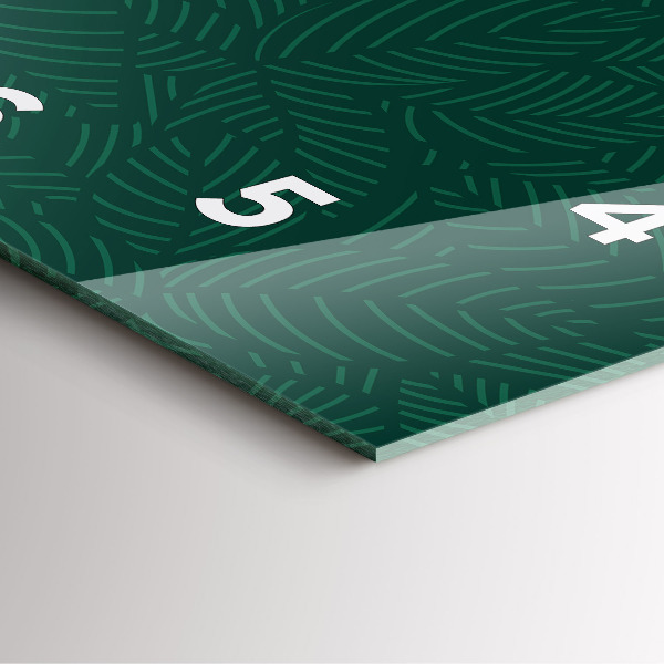 Zegar na ścianę kwadratowy Wzór liści