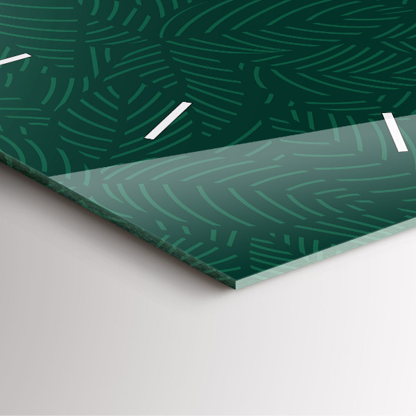 Zegar na ścianę kwadratowy Wzór liści