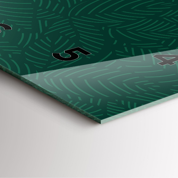 Zegar na ścianę kwadratowy Wzór liści