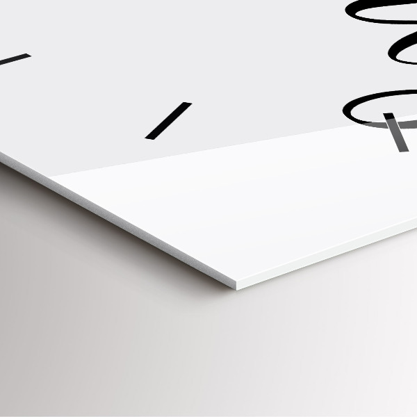 Zegar na ścianę kwadratowy Napis Family i serce