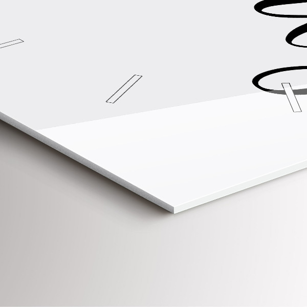 Zegar na ścianę kwadratowy Napis Family i serce