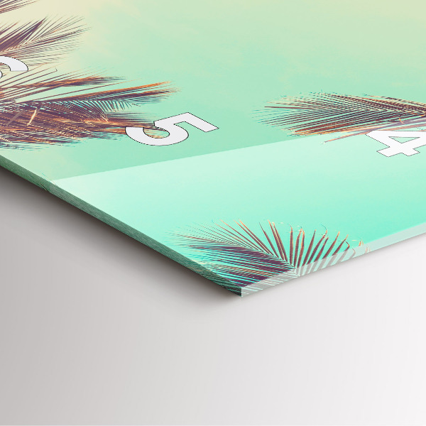 Zegar na ścianę kwadratowy Tropikalne palmy