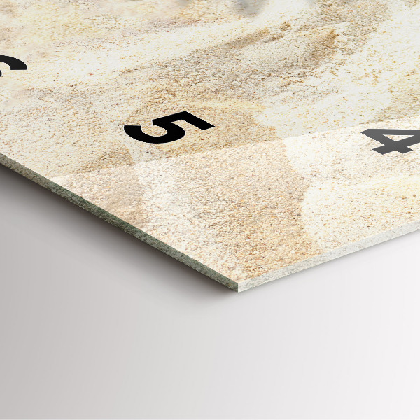 Zegar na ścianę kwadratowy Cień palmy piasek