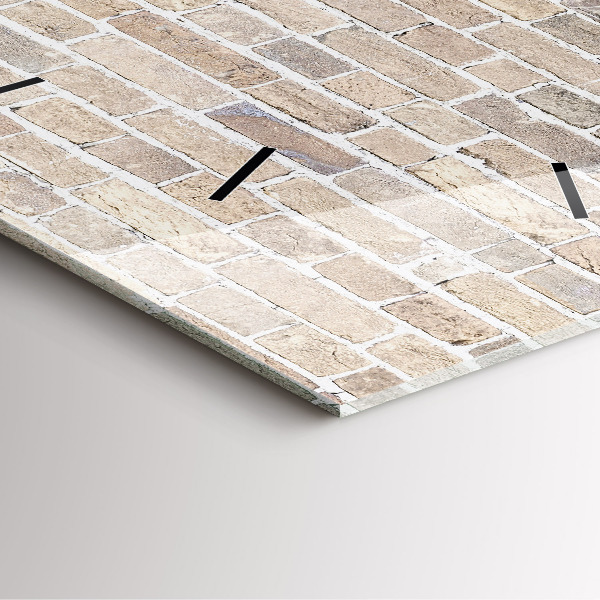 Zegar na ścianę kwadratowy Ceglana ściana