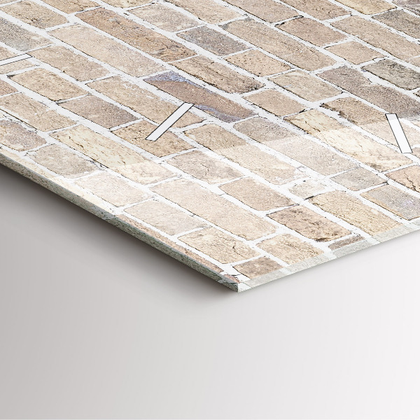 Zegar na ścianę kwadratowy Ceglana ściana