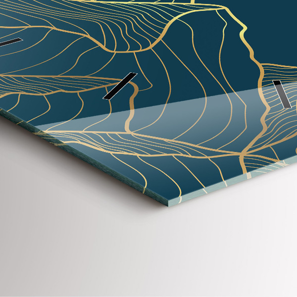 Zegar na ścianę kwadratowy Szkic gór