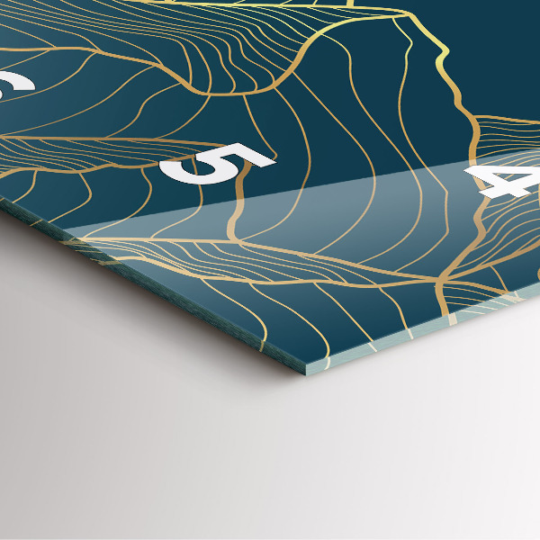 Zegar na ścianę kwadratowy Szkic gór