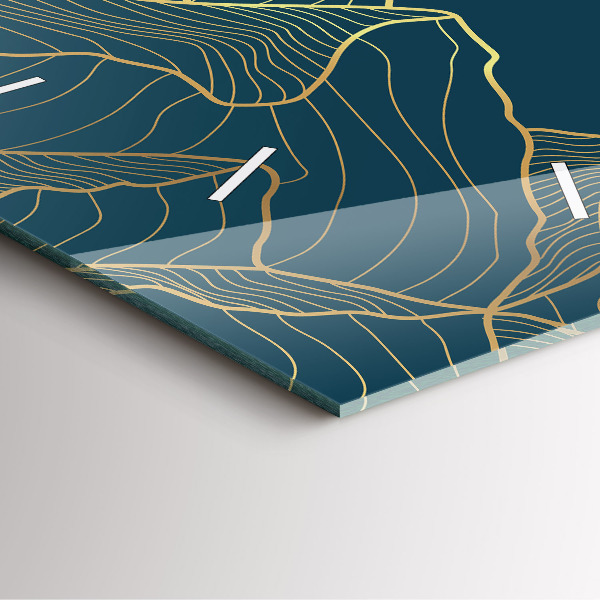 Zegar na ścianę kwadratowy Szkic gór