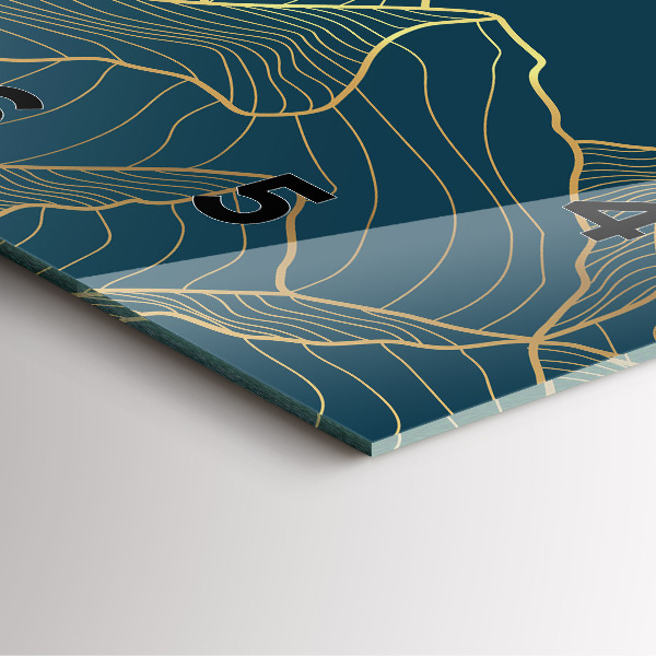 Zegar na ścianę kwadratowy Szkic gór