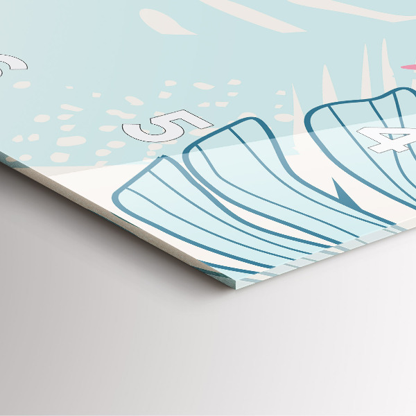 Zegar na ścianę kwadratowy Pastelowe liście – tropiki