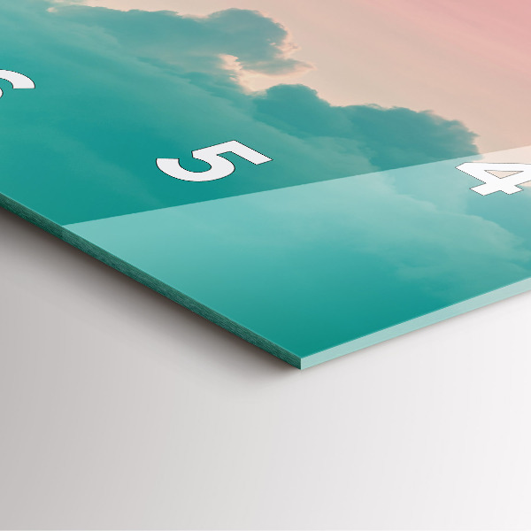 Zegar na ścianę kwadratowy Gradient nieba i góry