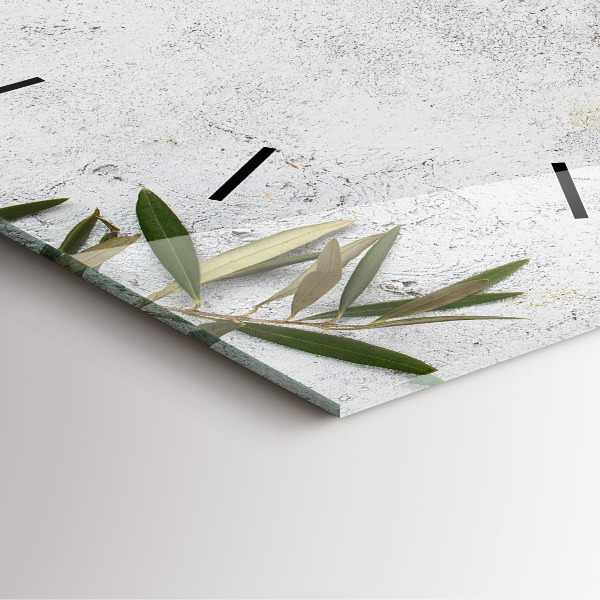 Zegar na ścianę kwadratowy Minimalistyczne oliwki