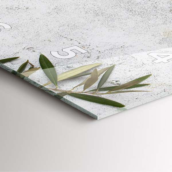 Zegar na ścianę kwadratowy Minimalistyczne oliwki