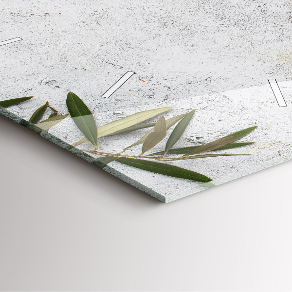 Zegar na ścianę kwadratowy Minimalistyczne oliwki