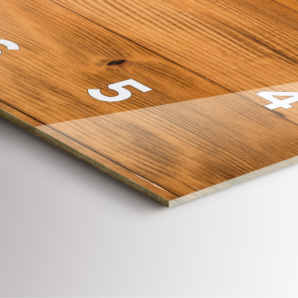 Zegar na ścianę kwadratowy Drewniane deski