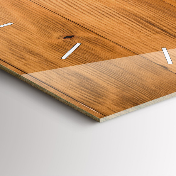 Zegar na ścianę kwadratowy Drewniane deski