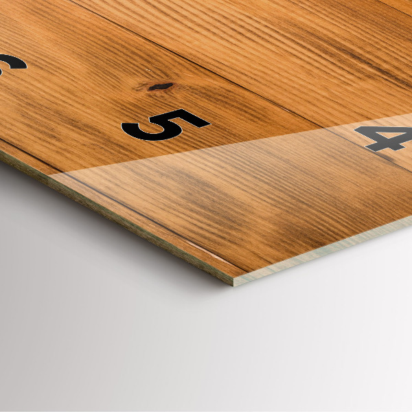 Zegar na ścianę kwadratowy Drewniane deski