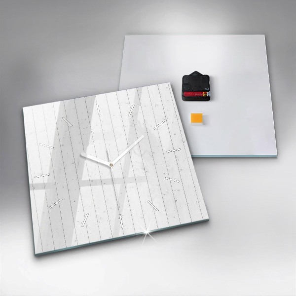 Zegar na ścianę kwadratowy Panele drewniane wzór