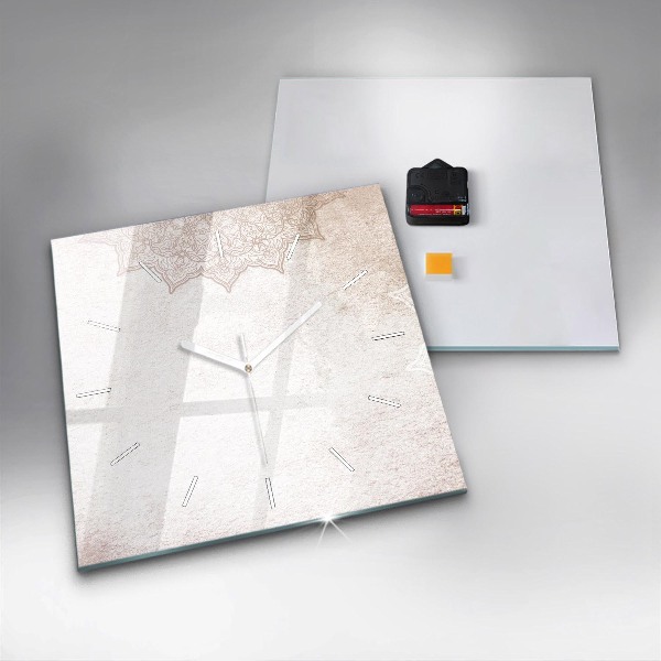 Zegar na ścianę kwadratowy Wzór dekoracyjny